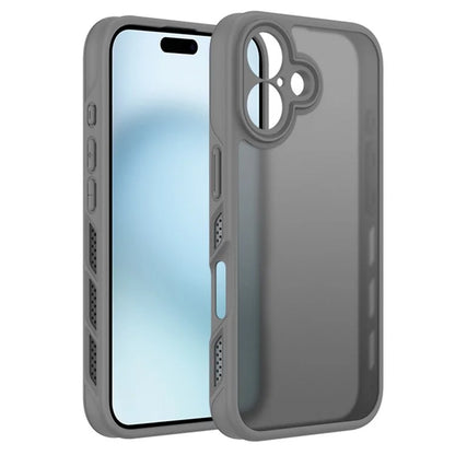 For iPhone 16 Case PC+TPU Translucent Matte Skin-Feel Phone Case Heat Dissipation