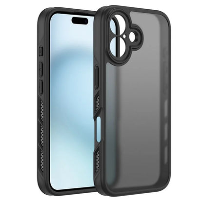 For iPhone 16 Plus Case PC+TPU Translucent Matte Skin-Feel Phone Case Heat Dissipation