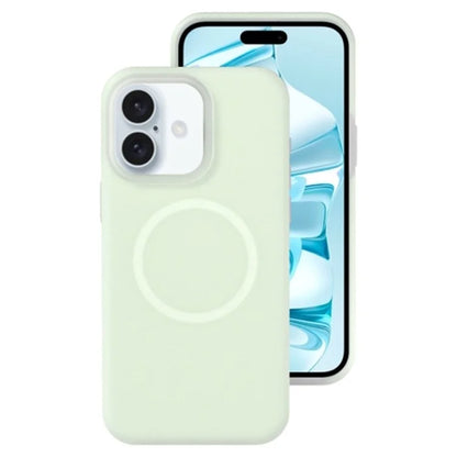 For iPhone 16 Plus Magnetic Case Liquid Silicone Shockproof Phone Cover