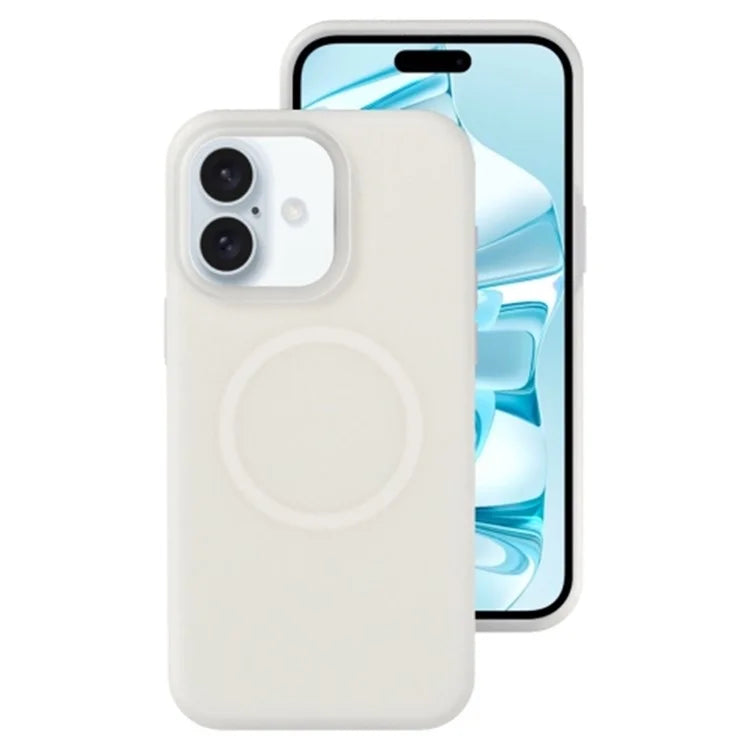 For iPhone 16 Plus Magnetic Case Liquid Silicone Shockproof Phone Cover