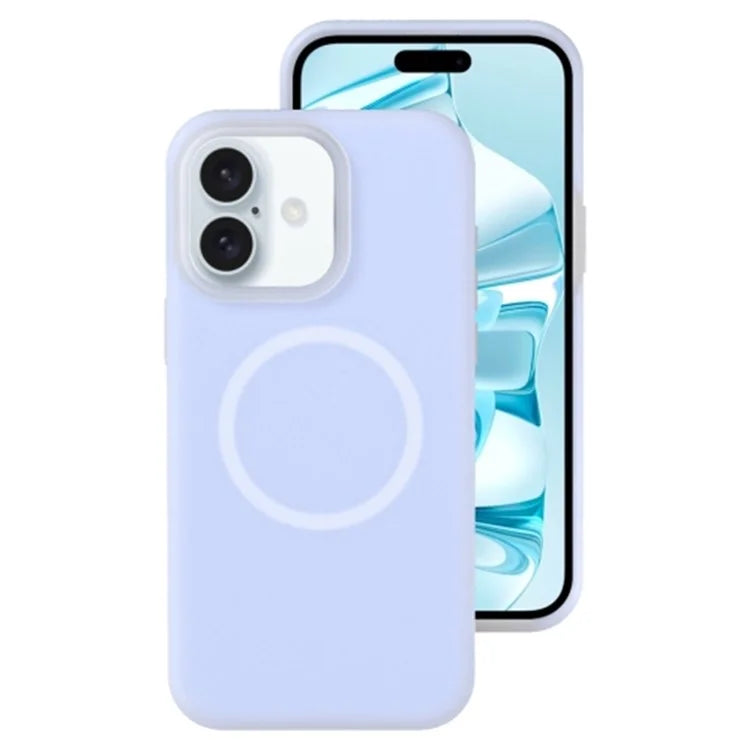 For iPhone 16 Plus Magnetic Case Liquid Silicone Shockproof Phone Cover