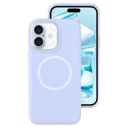 For iPhone 16 Plus Magnetic Case Liquid Silicone Shockproof Phone Cover