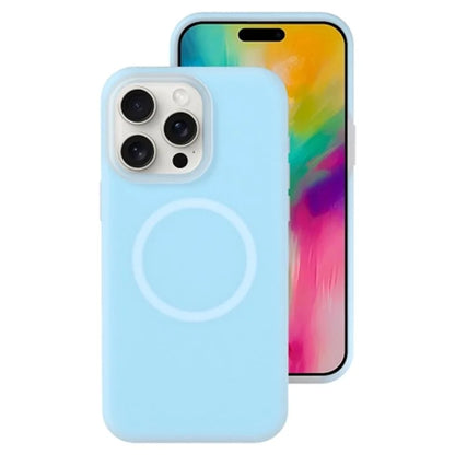 For iPhone 16 Pro Magnetic Case Liquid Silicone Shockproof Phone Cover