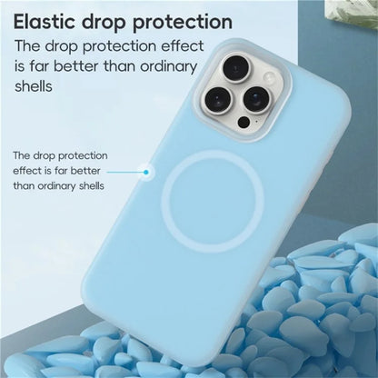 For iPhone 16 Pro Magnetic Case Liquid Silicone Shockproof Phone Cover