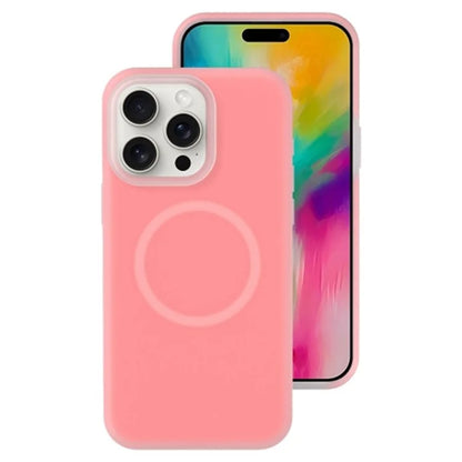 For iPhone 16 Pro Magnetic Case Liquid Silicone Shockproof Phone Cover