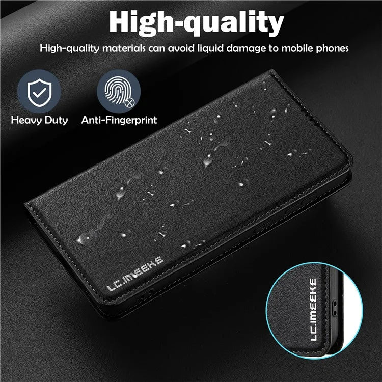 LC.IMEEKE L1 Series for Samsung Galaxy S24 Case PU Leather Wallet Stand Protective Phone Cover