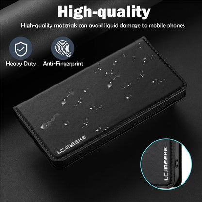 LC.IMEEKE L1 Series for Samsung Galaxy S24 Case PU Leather Wallet Stand Protective Phone Cover