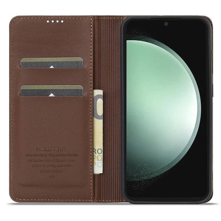 LC.IMEEKE L1 Series for Samsung Galaxy S24 Case PU Leather Wallet Stand Protective Phone Cover