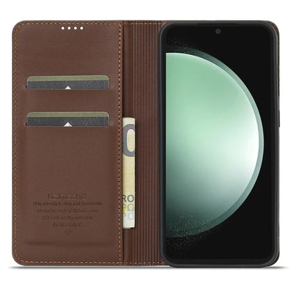 LC.IMEEKE L1 Series for Samsung Galaxy S24 Case PU Leather Wallet Stand Protective Phone Cover