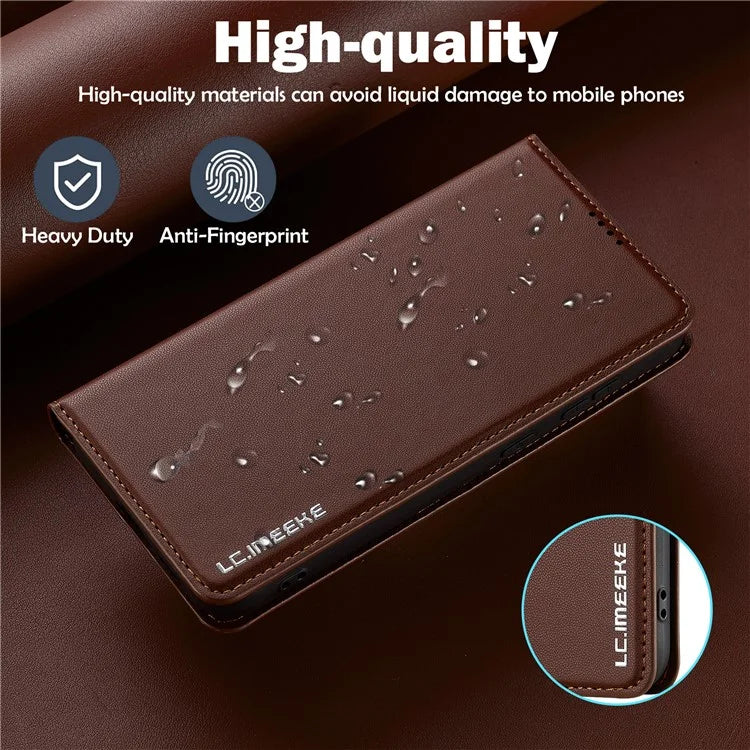 LC.IMEEKE L1 Series for Samsung Galaxy S24 Case PU Leather Wallet Stand Protective Phone Cover