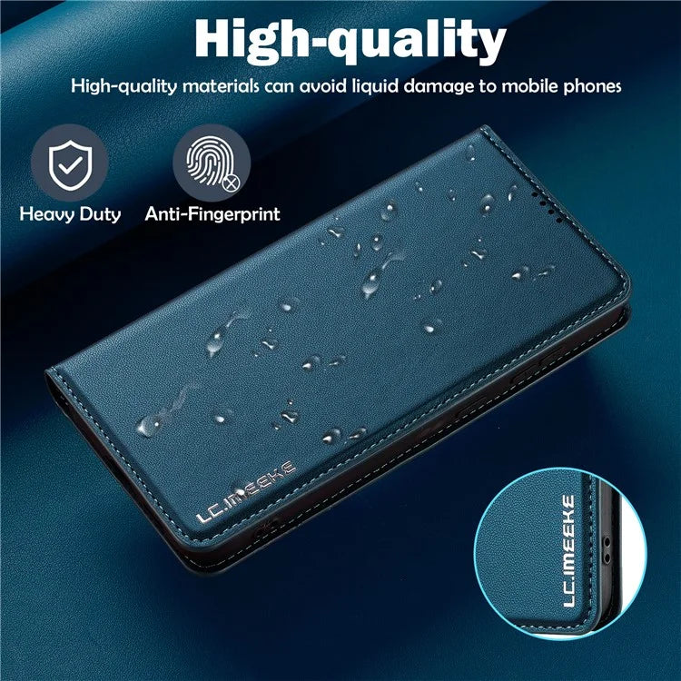 LC.IMEEKE L1 Series for Samsung Galaxy S24 Case PU Leather Wallet Stand Protective Phone Cover