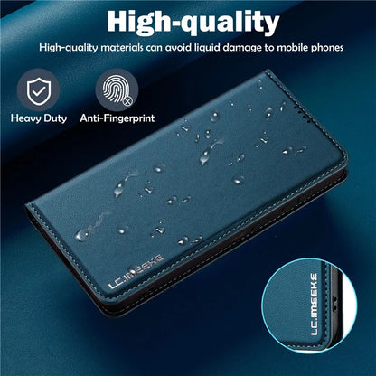LC.IMEEKE L1 Series for Samsung Galaxy S24 Case PU Leather Wallet Stand Protective Phone Cover