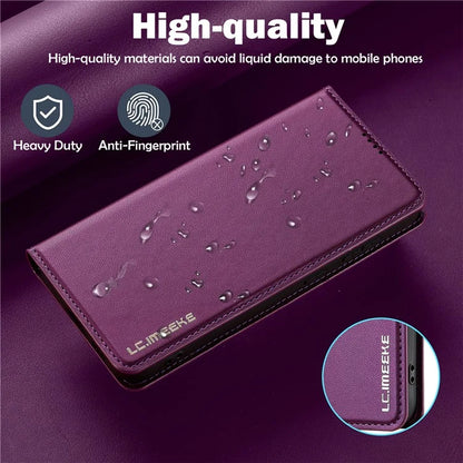 LC.IMEEKE L1 Series for Samsung Galaxy S24 Case PU Leather Wallet Stand Protective Phone Cover