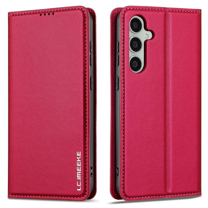 LC.IMEEKE L1 Series for Samsung Galaxy S24 Case PU Leather Wallet Stand Protective Phone Cover