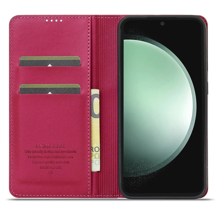 LC.IMEEKE L1 Series for Samsung Galaxy S24 Case PU Leather Wallet Stand Protective Phone Cover