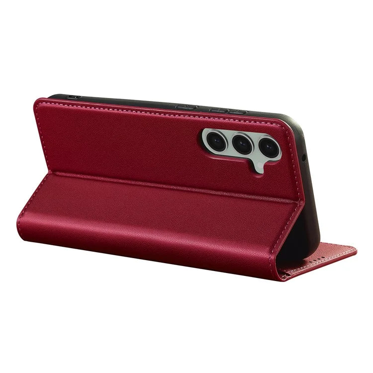 LC.IMEEKE L1 Series for Samsung Galaxy S24 Case PU Leather Wallet Stand Protective Phone Cover