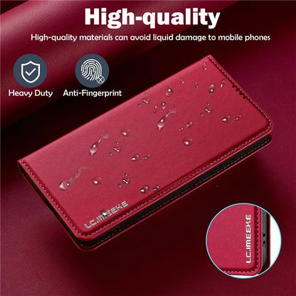LC.IMEEKE L1 Series for Samsung Galaxy S24 Case PU Leather Wallet Stand Protective Phone Cover
