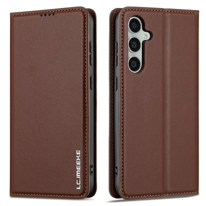 LC.IMEEKE L1 Series for Samsung Galaxy S24+ Case PU Leather Wallet Stand Protective Phone Cover