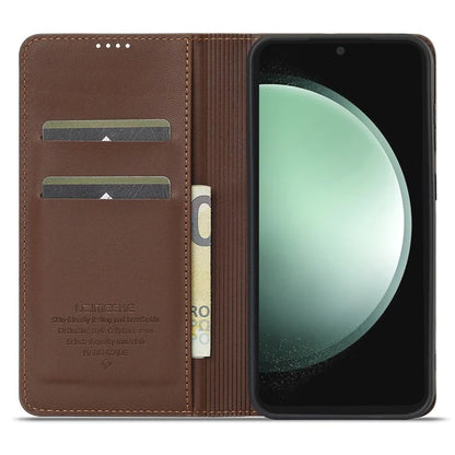 LC.IMEEKE L1 Series for Samsung Galaxy S24+ Case PU Leather Wallet Stand Protective Phone Cover