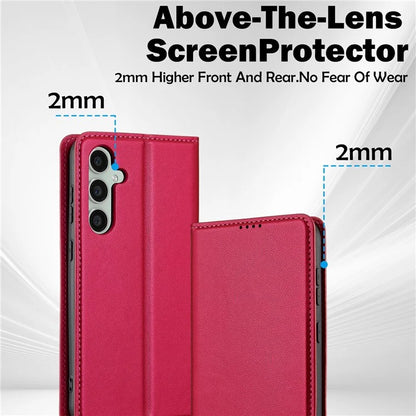 LC.IMEEKE L1 Series for Samsung Galaxy S24+ Case PU Leather Wallet Stand Protective Phone Cover