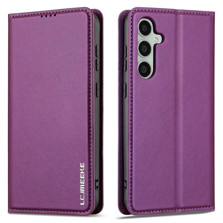LC.IMEEKE L1 Series for Samsung Galaxy S24+ Case PU Leather Wallet Stand Protective Phone Cover
