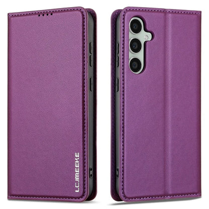 LC.IMEEKE L1 Series for Samsung Galaxy S24+ Case PU Leather Wallet Stand Protective Phone Cover
