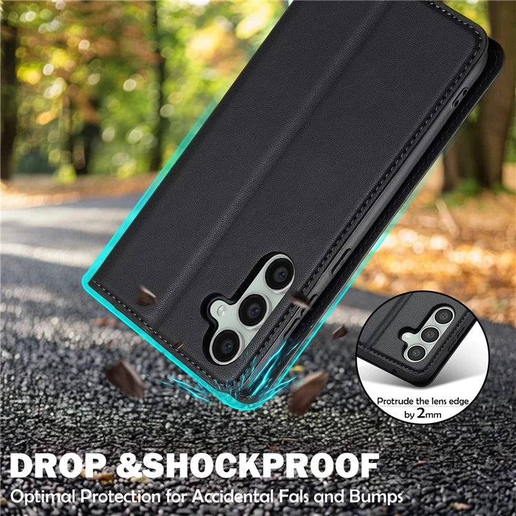 LC.IMEEKE L1 Series for Samsung Galaxy S23 FE Case PU Leather Wallet Stand Protective Phone Cover