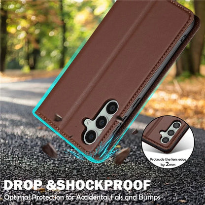 LC.IMEEKE L1 Series for Samsung Galaxy S23 FE Case PU Leather Wallet Stand Protective Phone Cover