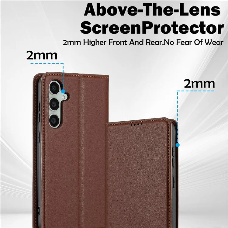 LC.IMEEKE L1 Series for Samsung Galaxy S23 FE Case PU Leather Wallet Stand Protective Phone Cover
