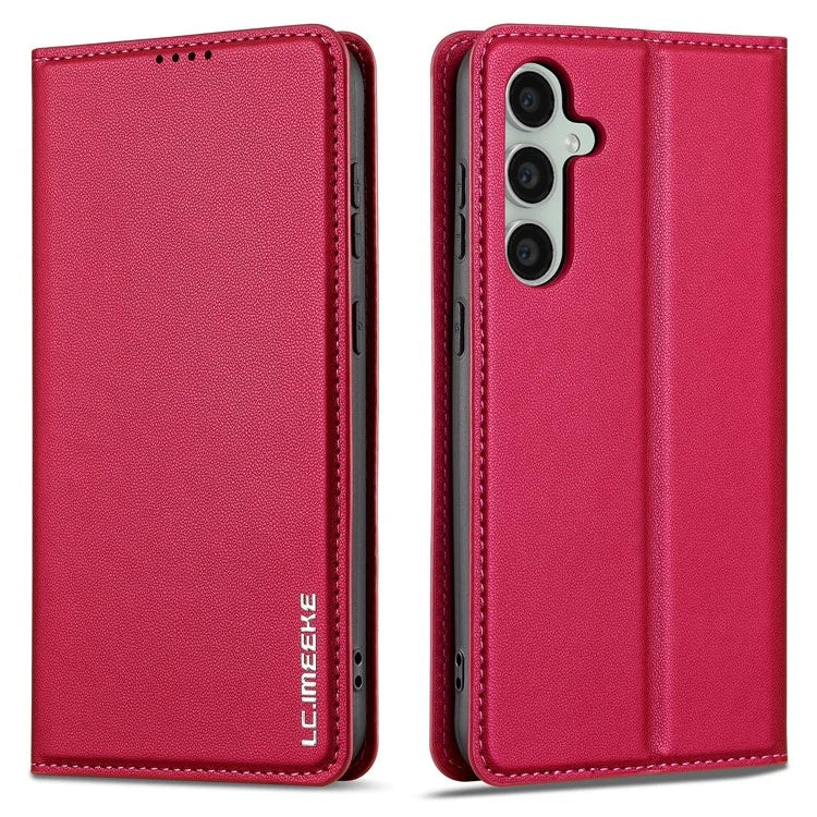 LC.IMEEKE L1 Series for Samsung Galaxy S23 FE Case PU Leather Wallet Stand Protective Phone Cover