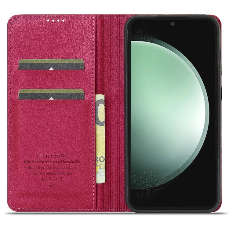 LC.IMEEKE L1 Series for Samsung Galaxy S23 FE Case PU Leather Wallet Stand Protective Phone Cover