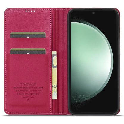 LC.IMEEKE L1 Series for Samsung Galaxy S23 FE Case PU Leather Wallet Stand Protective Phone Cover