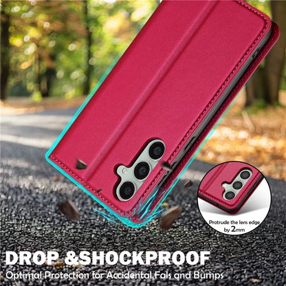 LC.IMEEKE L1 Series for Samsung Galaxy S23 FE Case PU Leather Wallet Stand Protective Phone Cover
