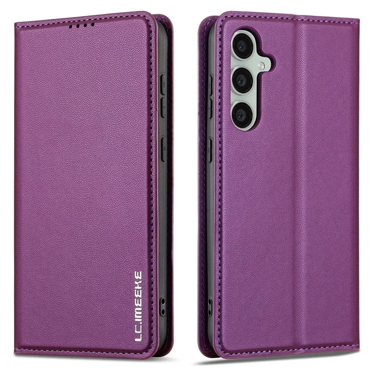 LC.IMEEKE L1 Series for Samsung Galaxy S23 FE Case PU Leather Wallet Stand Protective Phone Cover