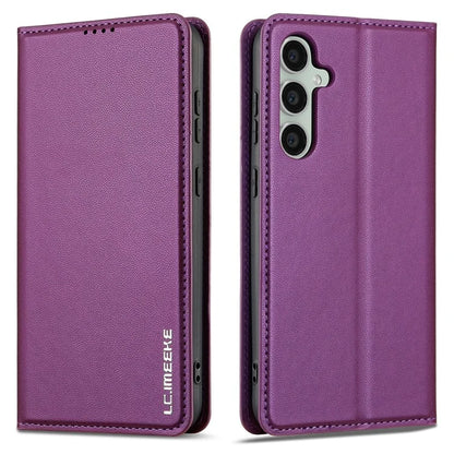 LC.IMEEKE L1 Series for Samsung Galaxy S23 FE Case PU Leather Wallet Stand Protective Phone Cover
