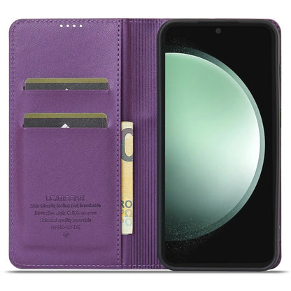 LC.IMEEKE L1 Series for Samsung Galaxy S23 FE Case PU Leather Wallet Stand Protective Phone Cover