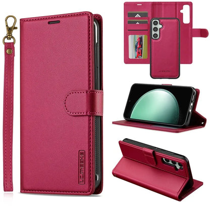LC.IMEEKE L2 Series for Samsung Galaxy A55 5G Case PU Leather Wallet Detachable Magnetic Phone Cover