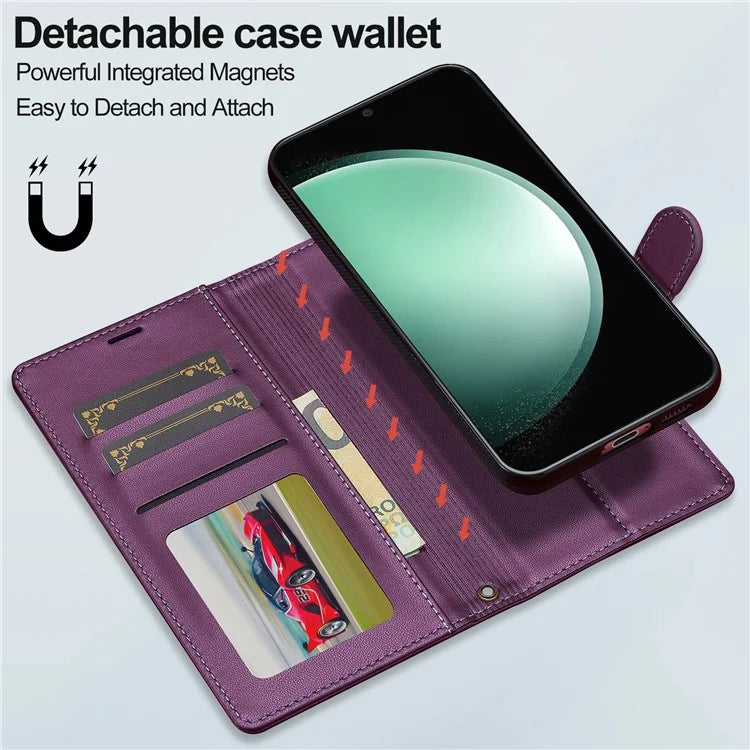 LC.IMEEKE L2 Series for Samsung Galaxy A55 5G Case PU Leather Wallet Detachable Magnetic Phone Cover