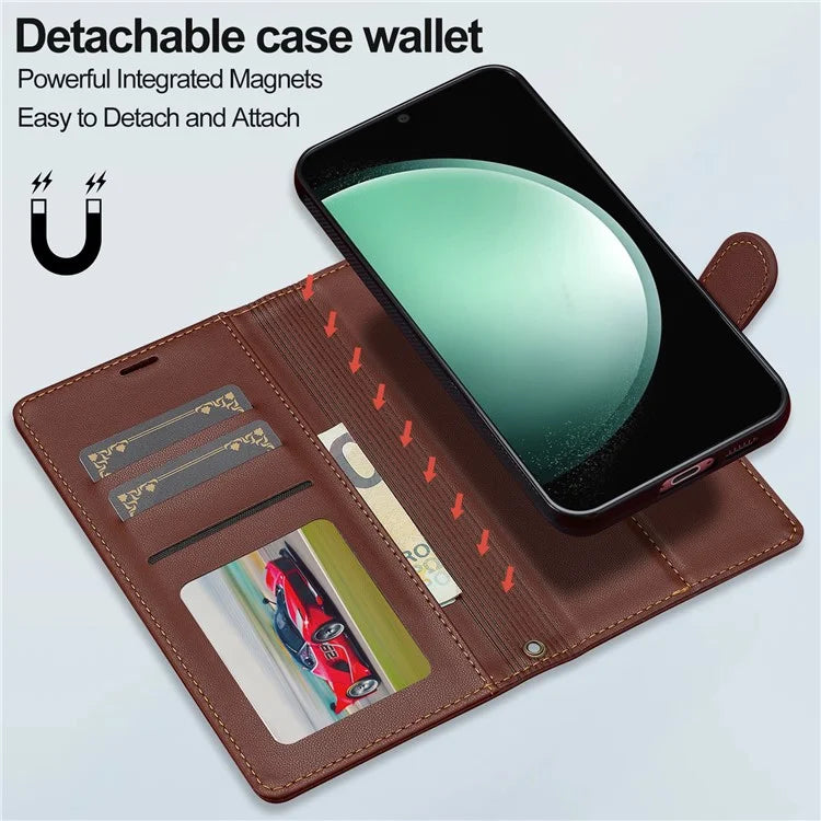 LC.IMEEKE L2 Series for Samsung Galaxy A55 5G Case PU Leather Wallet Detachable Magnetic Phone Cover