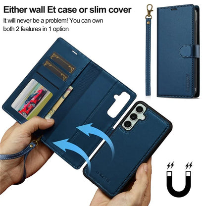 LC.IMEEKE L2 Series for Samsung Galaxy A35 5G Case PU Leather Wallet Detachable Magnetic Phone Cover