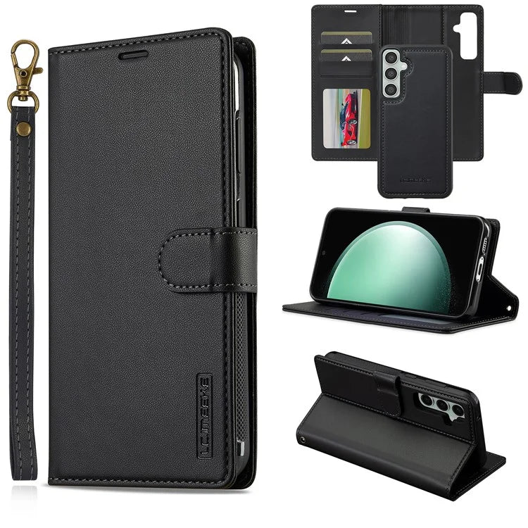 LC.IMEEKE L2 Series for Samsung Galaxy A15 4G / 5G Case PU Leather Wallet Detachable Magnetic Phone Cover