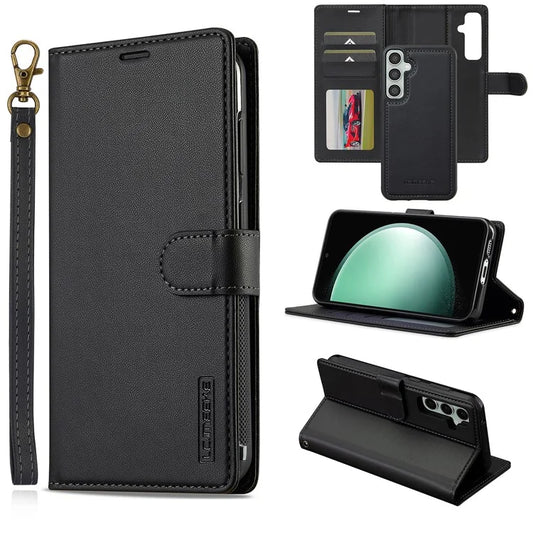 LC.IMEEKE L2 Series for Samsung Galaxy A15 4G / 5G Case PU Leather Wallet Detachable Magnetic Phone Cover