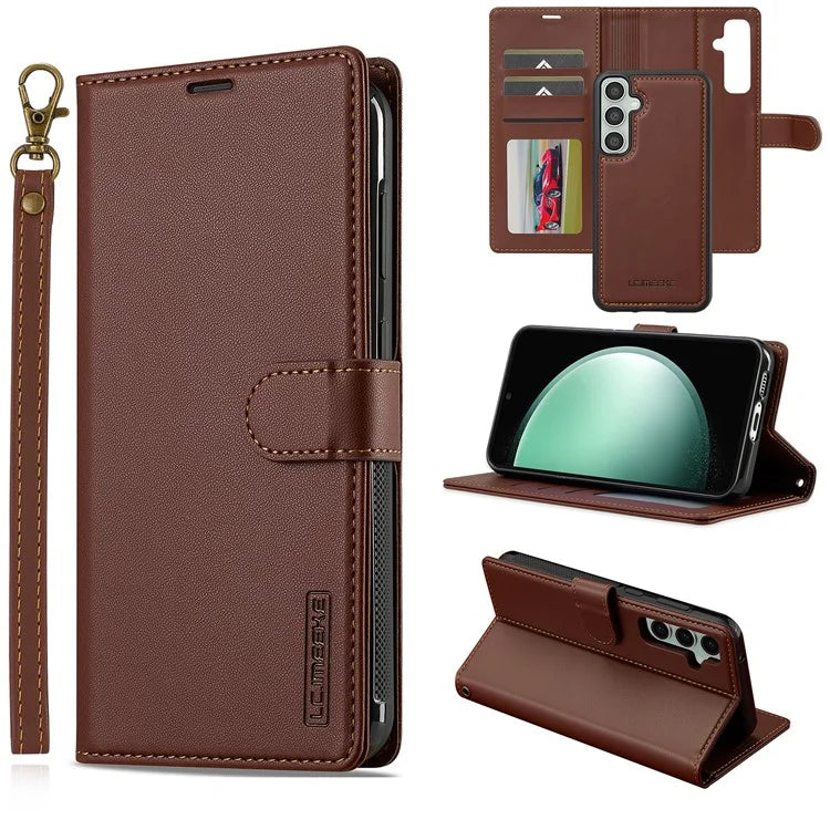 LC.IMEEKE L2 Series for Samsung Galaxy A15 4G / 5G Case PU Leather Wallet Detachable Magnetic Phone Cover