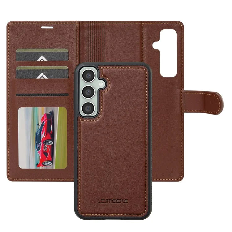 LC.IMEEKE L2 Series for Samsung Galaxy A15 4G / 5G Case PU Leather Wallet Detachable Magnetic Phone Cover