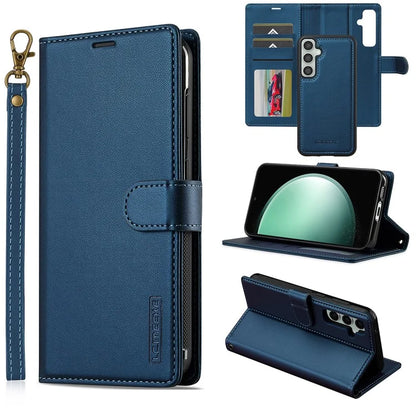 LC.IMEEKE L2 Series for Samsung Galaxy A15 4G / 5G Case PU Leather Wallet Detachable Magnetic Phone Cover