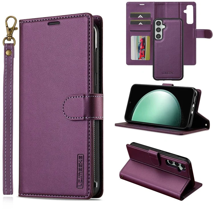 LC.IMEEKE L2 Series for Samsung Galaxy A15 4G / 5G Case PU Leather Wallet Detachable Magnetic Phone Cover