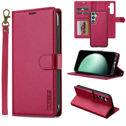 LC.IMEEKE L2 Series for Samsung Galaxy A15 4G / 5G Case PU Leather Wallet Detachable Magnetic Phone Cover
