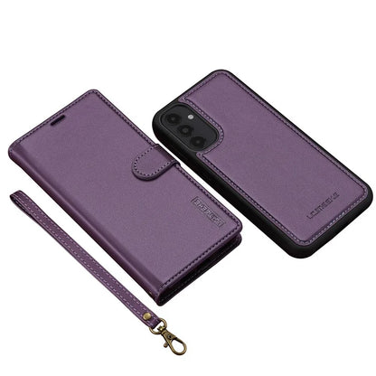 LC.IMEEKE L2 Series for Samsung Galaxy A14 5G Case PU Leather Wallet Detachable Magnetic Phone Cover