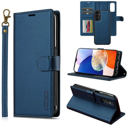 LC.IMEEKE L2 Series for Samsung Galaxy A34 5G Case PU Leather Wallet Detachable Magnetic Phone Cover