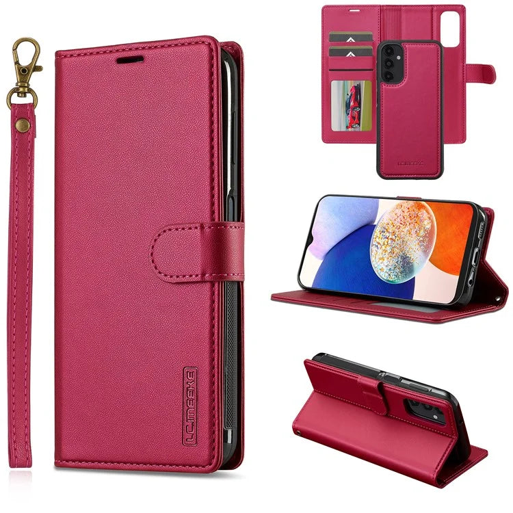 LC.IMEEKE L2 Series for Samsung Galaxy A34 5G Case PU Leather Wallet Detachable Magnetic Phone Cover